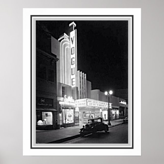 1935 LA Vogue Theater Poster (Framsidan)