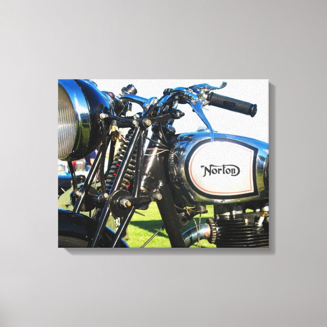 1935 Norton modell 50 motorcykel Canvastryck (Framsida)