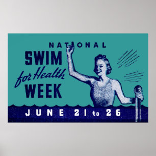 1935 Simma för hälsovård Poster
