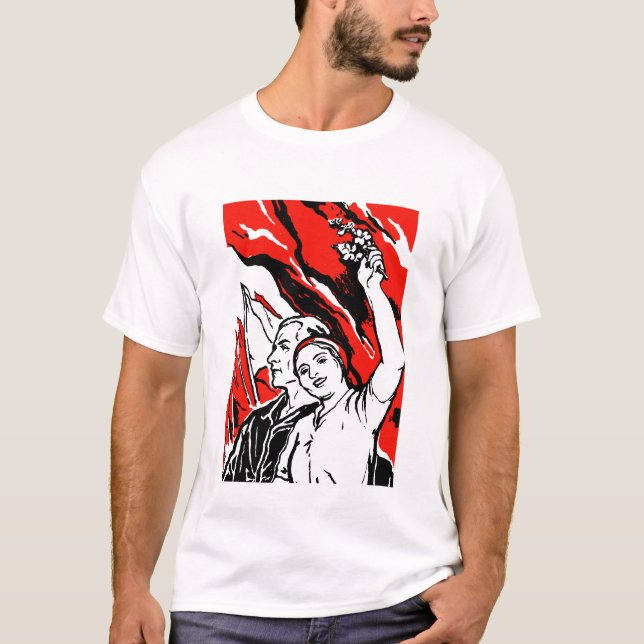 1935 socialistiska affisch t shirt (Framsida)