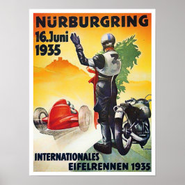 1935 tävla för Nurburgring Motor Tävling vintage Poster