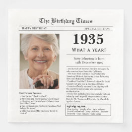 1935 Tidningsfödelsedag Pappersservett