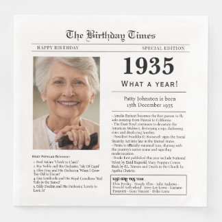 1935 Tidningsfödelsedag Pappersservett