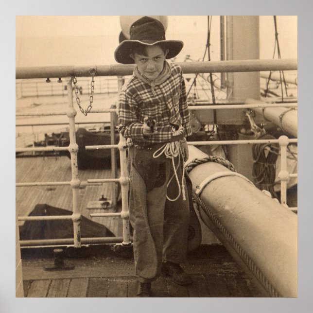 1935: Ungefär cowboy ombord Poster (Framsidan)