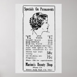 1935 Vintage Beauty Ad Poster