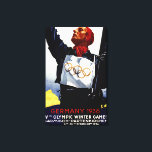 1936 års reklam för Olympiska vinterspelen Poster Canvastryck<br><div class="desc">Bavaria,  Tyskland - 1936 års olympiska vinterspel - annonsering Poster - Bayern,  Tyskland skapades 1936. Den här bilden visar scener från Bayern,  Tyskland.</div>