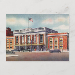 1936 Atlantic City Tåg Station PRSL Vykort