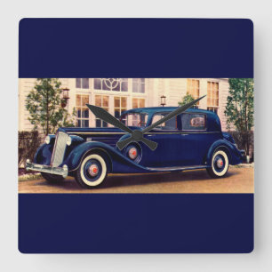 1936 blå packard fyrkantig klocka