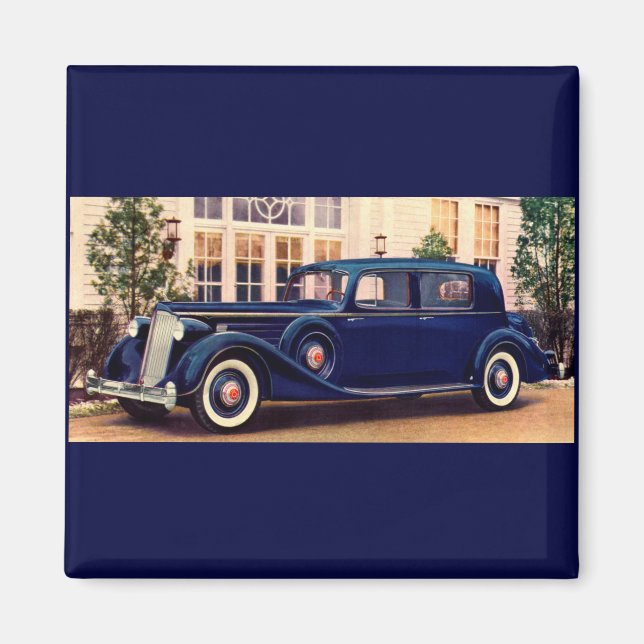 1936 blå packard magnet (Framsidan)