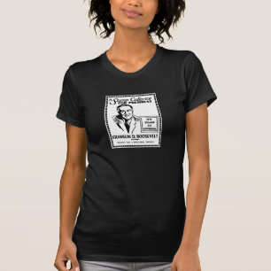 1936 Frimärke Collector FDR för president Tee Shirt