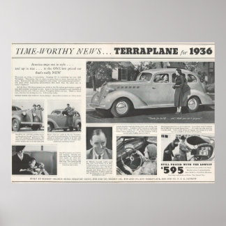 1936 Hudson Terraplane Ad Poster