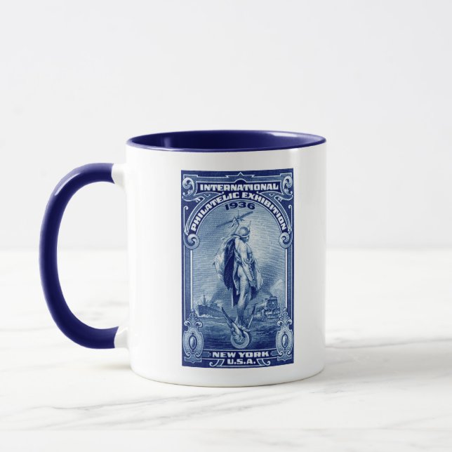 1936 Internationell Philatelic Expo New York Mugg (Vänster)