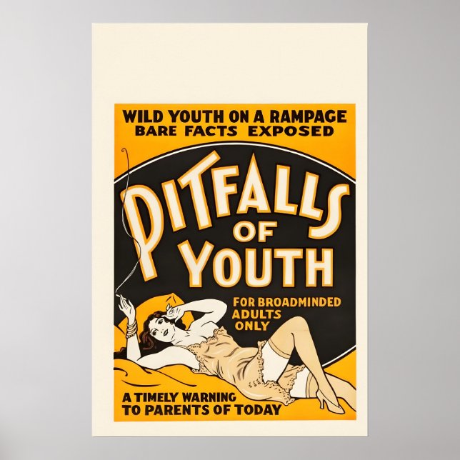 1936 Klassisk filmplanscher Fallgropar för ungdom  Poster (Framsidan)