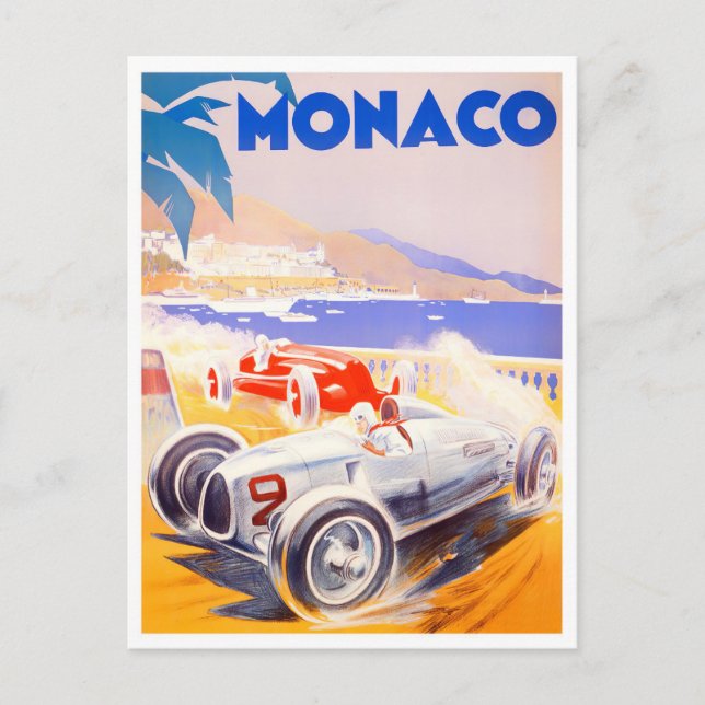 1936 Monaco-tävla för storprisutdelning (Prix vint Vykort (Framsida)