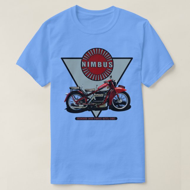 1936 Nimbus Motorcycle 750 cc 4CYL OHC T Shirt (Design framsida)