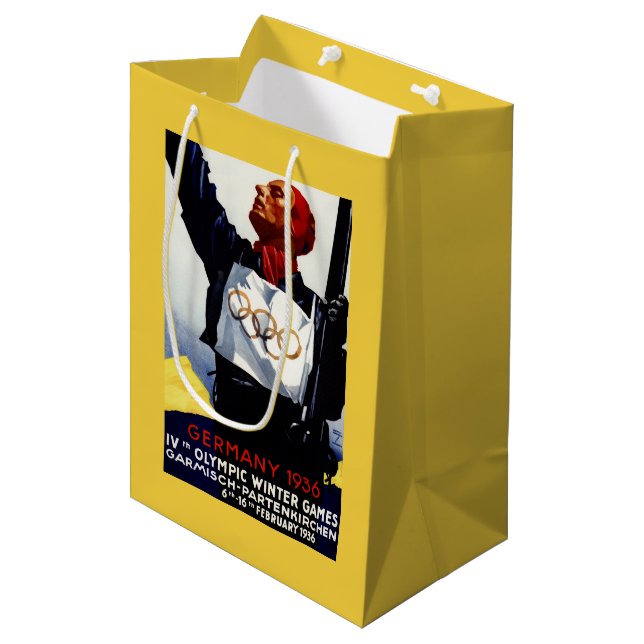 1936 olympiska affisch för vinterlekannonsering (Framsidan Vinklad)