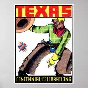 1936 Texas Centennial Poster