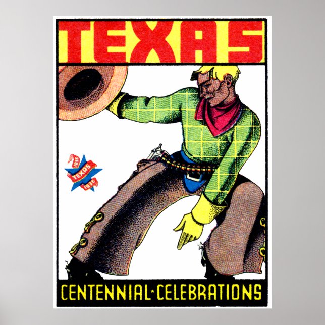 1936 Texas Centennial Poster (Framsidan)