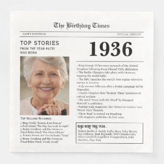 1936 Tidningsfödelsedagsservett Pappersservett