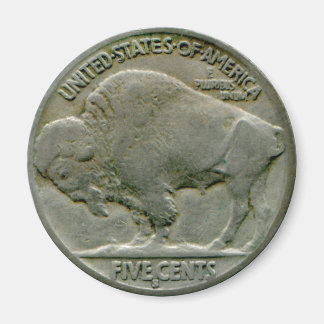 1936 US "Buffalo" nickel svan magnet