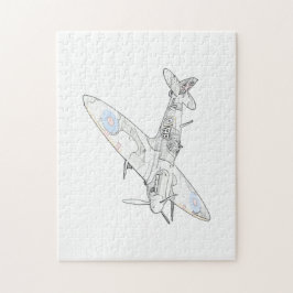 1936 WWII-flygplan för eldbekämpning - färg Pussel