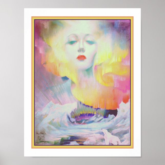 1937 "Aurora Borealis" Art Deco Poster (Framsidan)