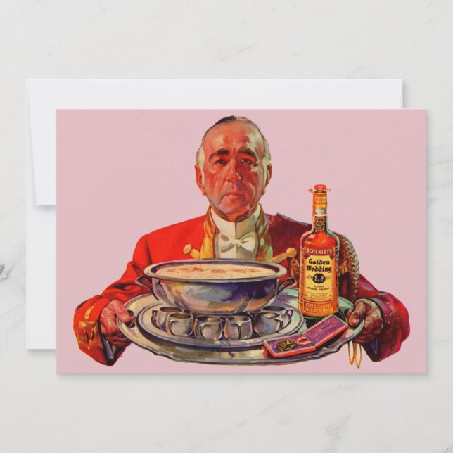 1937 betjänt med bricka och Golden Wedding whisky (Framsida)