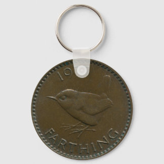 1937 Brittisk farthing keychain Nyckelring