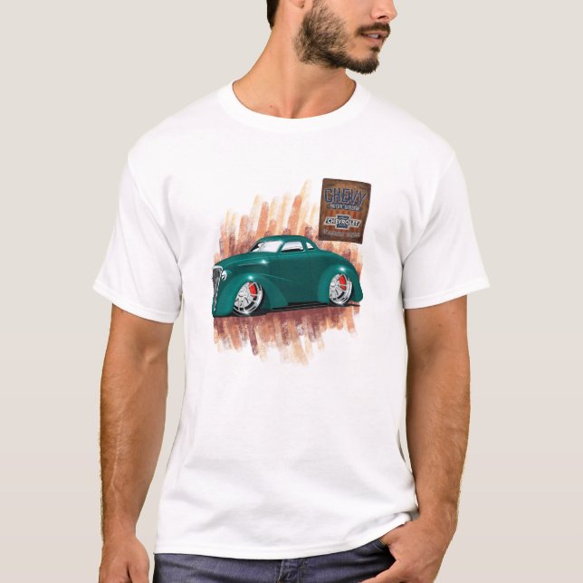 1937 Chevrolet Deluxe Coupe T Shirt (Framsida)