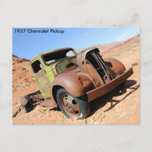 1937 Chevy Pickup i Arizona Desert Vykort