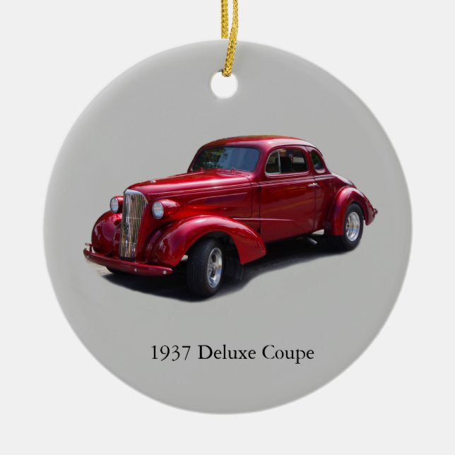 1937 Deluxe Coupe-ornament Julgransprydnad Keramik (Framsidan)