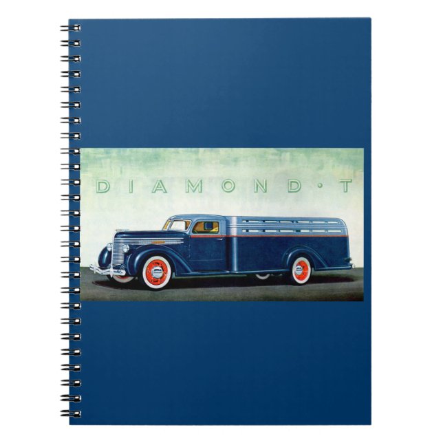 1937 Diamant T Blue lastbil Anteckningsbok (Framsidan)