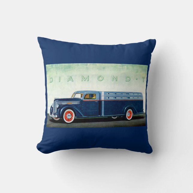 1937 Diamant T Blue lastbil Kudde (Framsida)