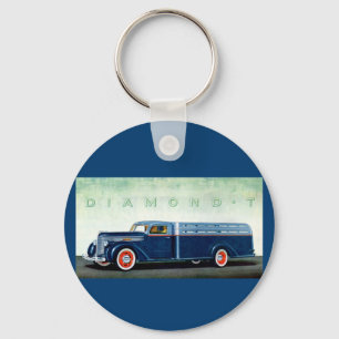 1937 Diamant T Blue lastbil Nyckelring