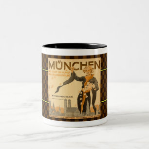 1937 MUNCHEN (MUNICH) TYSKLAND TURISM BROCHURE Två-Tonad MUGG