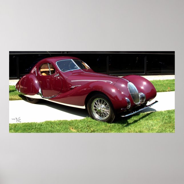 1937 Talbot Lago T150SS Poster (Framsidan)