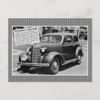 1938 Chevrolet 2-door sedan sedan Classic car Vykort
