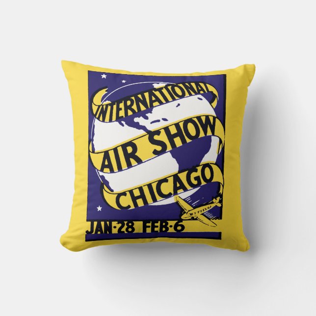1938 Chicago Internationell Luft Show Kudde (Framsida)