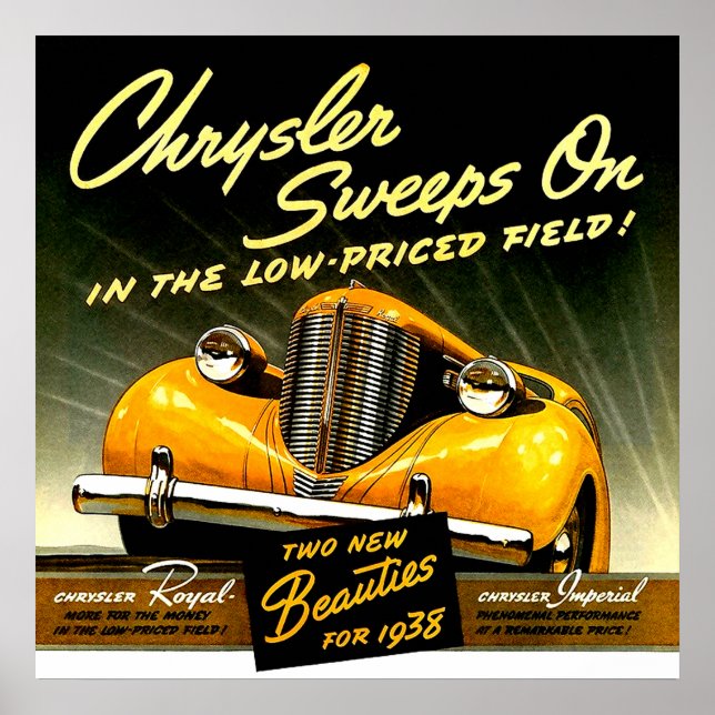 1938 Chrysler Sweeps on Poster (Framsidan)