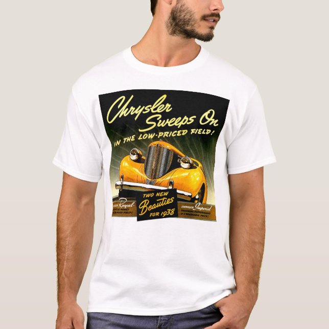 1938 Chrysler Sweeps on T Shirt (Framsida)
