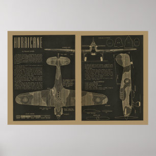 1938 Flygorkan Flygplanets designutskrift Poster
