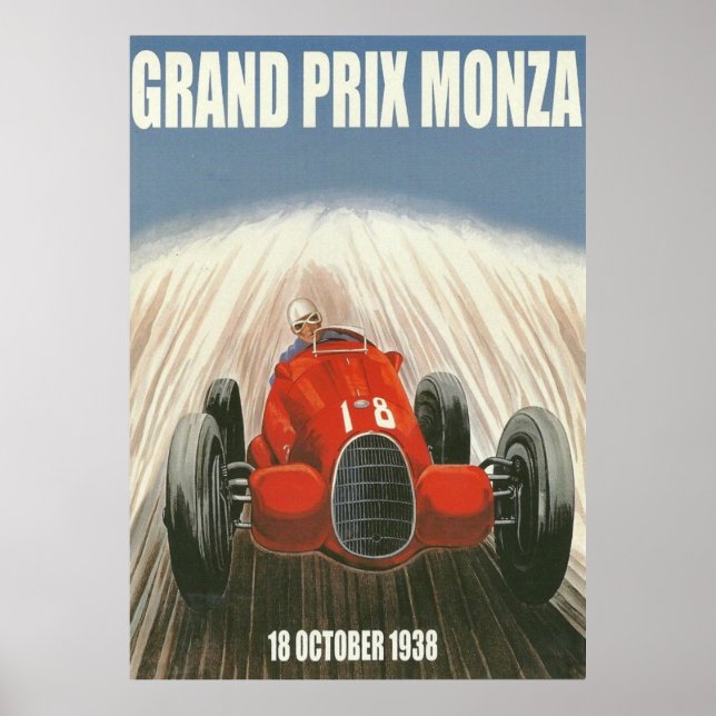 1938 Grand Prix Monza-Italien Poster (Framsidan)