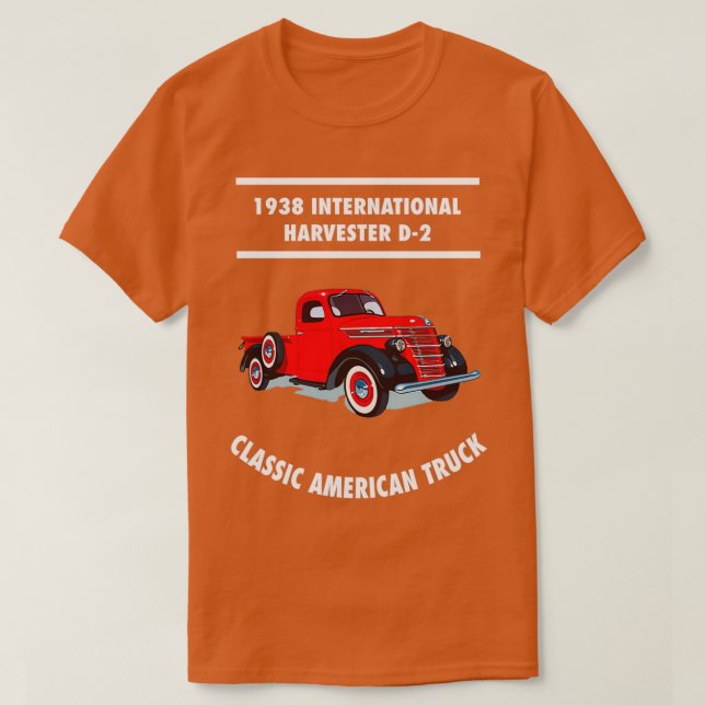 1938 Internationell Harvester D2 Amerikanska Lastb T Shirt (Design framsida)