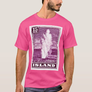 1938 Islandet Geysir Postage Frimärke T Shirt