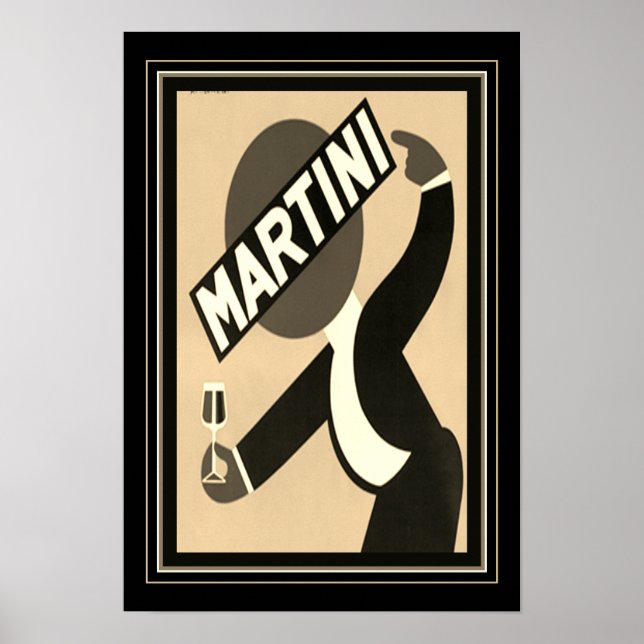 1938 Martini Annons Poster (Framsidan)