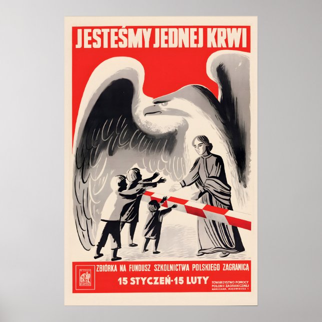 1938 Poster Poland Unite all Poles in one country (Framsidan)