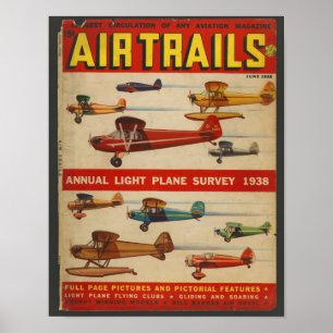 1938 Tryckning i flygtidskriften Aviation Magazine Poster
