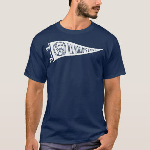 193940 New York World Fair State Pennant White T Shirt