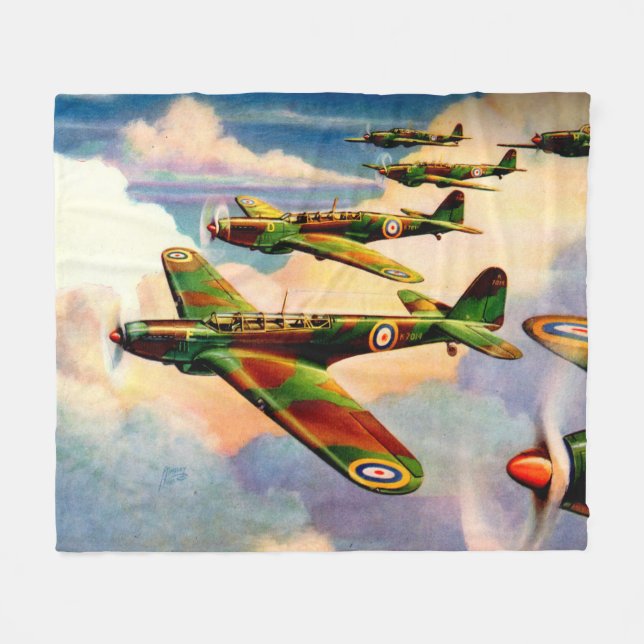 1939 British Fairey Junior Medium Bomber Fleecefilt (Framsidan (Horisontell))
