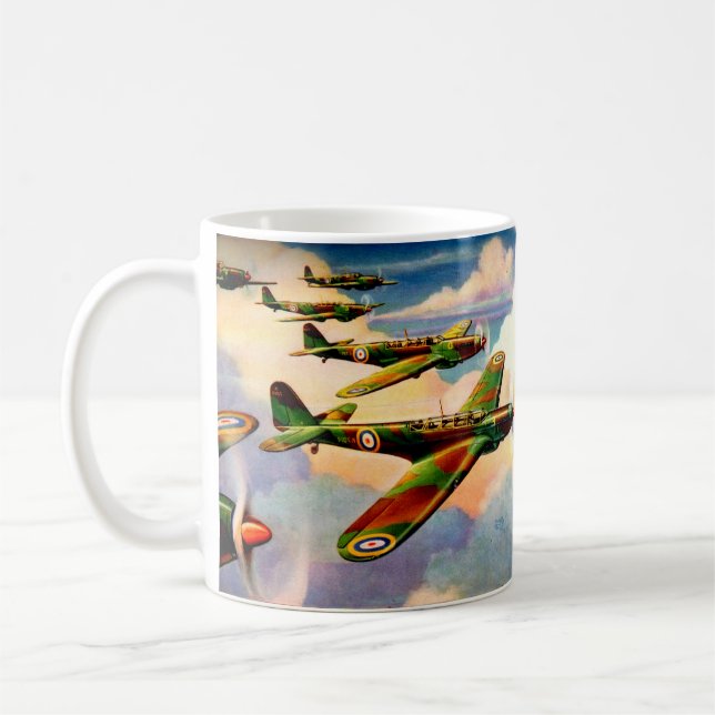 1939 British Fairey Junior Medium Bomber Kaffemugg (Vänster)